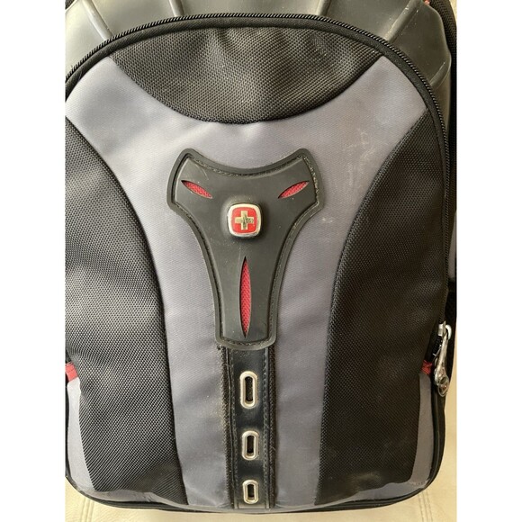 Wenger Swiss Gear Pegasus Laptop Notebook Tablet Backpack Bag Black Grey 17" - Picture 5 of 16